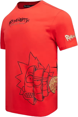 Freeze Max Men's Red Rick and Morty 90s Rave Rickvival T-Shirt