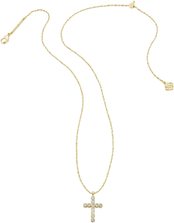 Kendra Scott Cubic Zirconia Cross 19" Adjustable Pendant Necklace