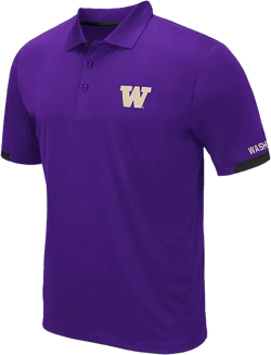 Men's Purple Washington Huskies Logo Santry Polo Shirt