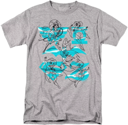 Men's Dc Superhero Girls DC Comics Superhero Girls Line Art Group Short Sleeve Adult Tee / T-Shirt