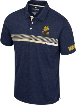 Men's Navy Notre Dame Fighting Irish No Problemo Polo Shirt