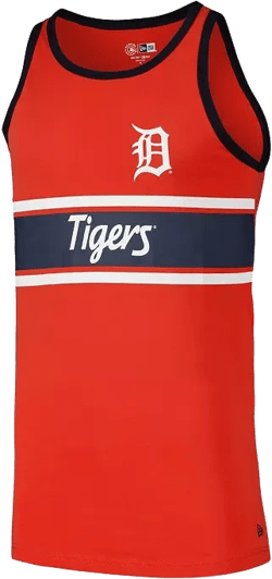 Men's Orange Detroit Tigers Jersey Ringer Tank Top