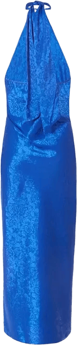 Women's Satin Halter Neck Maxi Dress