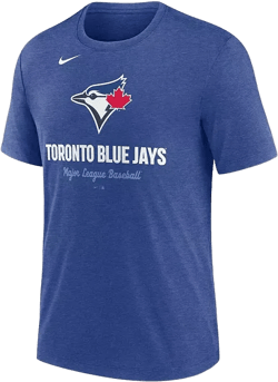 Nike Men's Heather Royal Toronto Blue Jays Logo Tri-Blend T-Shirt