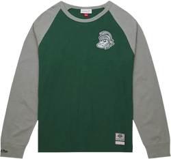 Men's Green Michigan State Spartans Legendary Slub Raglan Long Sleeve T-shirt