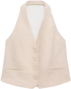 Women's Linen Suit Vest