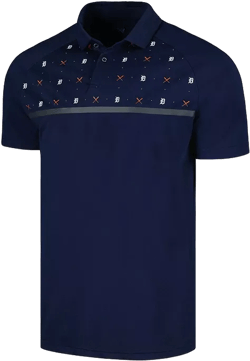 Men's Navy Detroit Tigers Sector Batter Up Raglan Polo