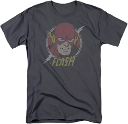 Dc Mens DC Comics Flash Vintage Voltage Short Sleeve Adult Tee / T-Shirt