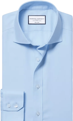 Men's Slim-Fit Non-Iron Solid Twill Dress Shirt 
