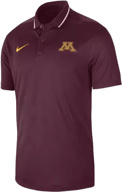 Men's Maroon Minnesota Golden Gophers 2023 Sideline Coaches Performance Polo Shirt