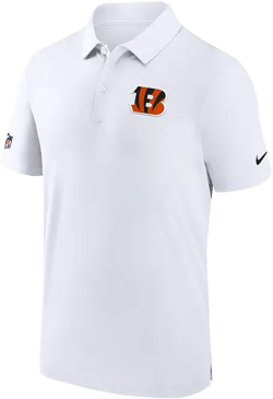 Men's White Cincinnati Bengals Sideline Coaches Performance Polo Shirt