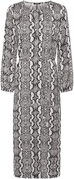Women's Snake Print Midi Tunic Dress