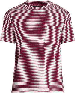 Lands' End Men's Short Sleeve Cotton Linen Tee