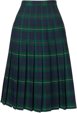 Women's Plaid Pleated Skirt Below the Knee