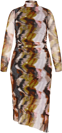 CITY CHIC Plus Size Mesh Miranda Print Dress