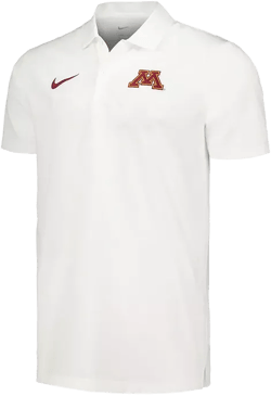 Men's White Minnesota Golden Gophers Sideline Polo Shirt