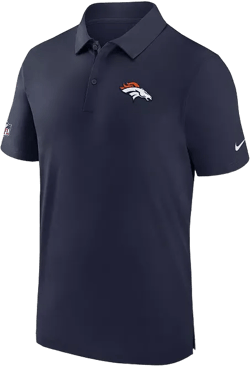 Men's Navy Denver Broncos Sideline Coaches Dri-FIT Polo Shirt