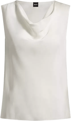 BOSS by Hugo Boss Women's Sleeveless Cowl-Neck Silk Blouse