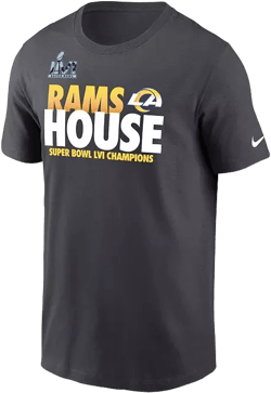 Men's Nike Anthracite Los Angeles Rams Super Bowl LVI Champions Alternate Local Pack T-shirt