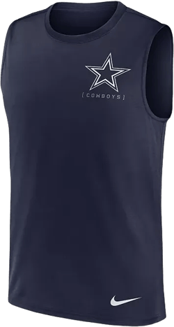 Men's Navy Dallas Cowboys Muscle Tank Top