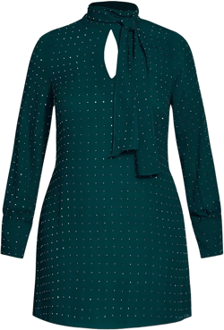 Plus Size Nailhead Tunic Top