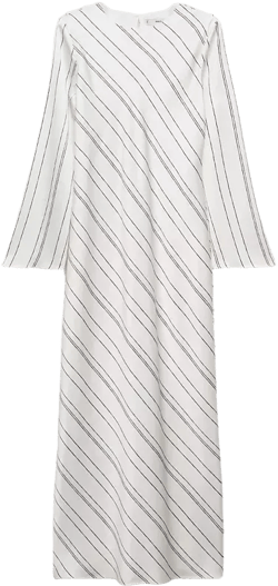 Women's Striped Satin Dress