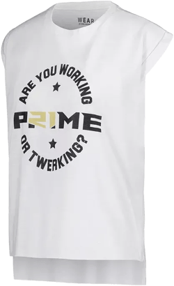 Women's White Colorado Buffaloes Coach Prime Working Sleeveless Muscle T-Shirt