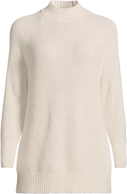 Women's Drifter Shaker Easy Fit Mock Neck Tunic Sweater