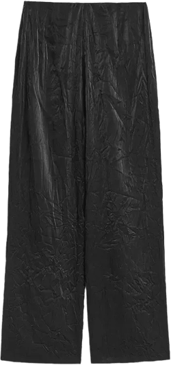 Women's Wrinkled Wide-Leg Pants