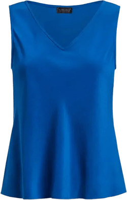 Women's Reversible Silk Crepe Cami Tank Top Fountain