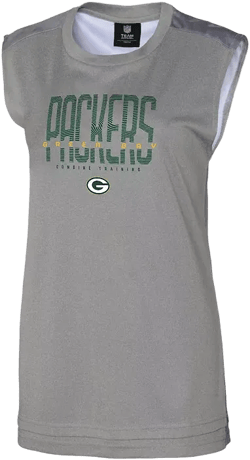 Women's Gray Green Bay Packers No Sweat Tank Top