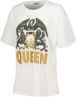 Women's White Distressed Wu-Tang Graphic T-shirt