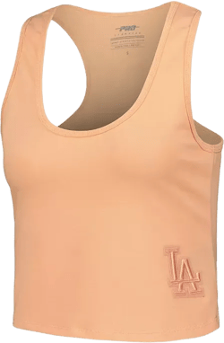 Women's Orange Los Angeles Dodgers Neutral Fitted Racerback Tank Top