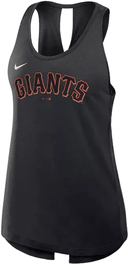 Women's Black San Francisco Giants Crisscross Performance Tank Top