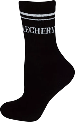 LECHERY Women's Varsity Striped Crew Socks