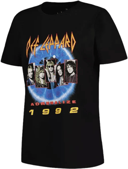 Women's Black Def Leppard Adrenalize 1992 Graphic T-shirt