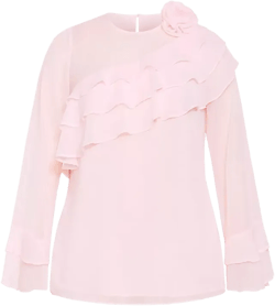 CITY CHIC Plus Size Rosa Corsage Top