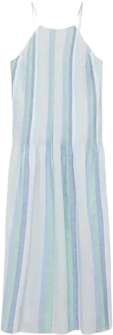 Mango Women's Striped Linen Dress