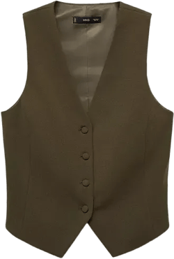 Women's Buttoned Suit Waistcoat