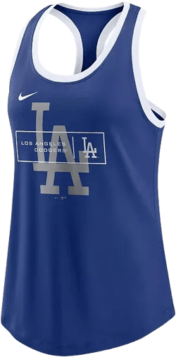 Women's Royal Los Angeles Dodgers X-Ray Racerback Performance Tank Top