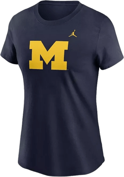 Jordan Women's Navy Michigan Wolverines Primetime Evergreen Logo T-Shirt