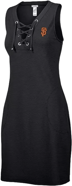 Women's Black San Francisco Giants Island Cays Lace-Up Spa Dress