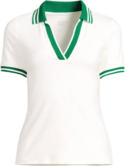 Women's Wide Rib Polo Shirt