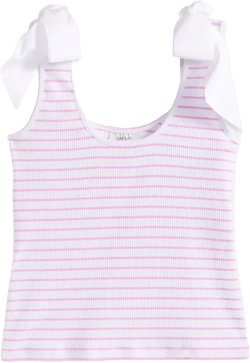 Women's Ribbed Bow-Shoulder Tank Top, Exclusively at Macy's