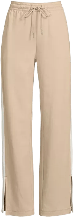 Women's Sport Knit High Rise Relaxed Straight Leg Side Stripe Pants