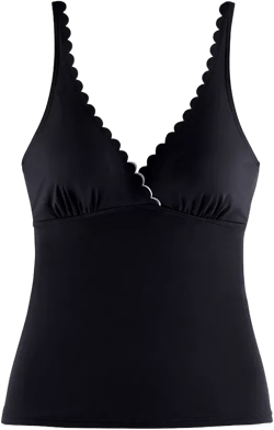 LASCANA Women's Scalloped Underwire Tankini Swimsuit Top