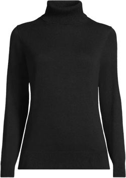 Women's Fine Gauge Cotton Turtleneck Sweater