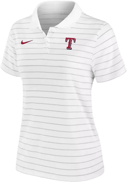 Women's White Texas Rangers Authentic Collection Victory Performance Polo Shirt