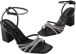 Hailie Strappy Rhinestone Heels