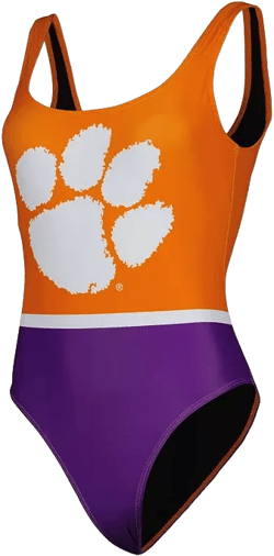 Women's Orange Clemson Tigers One-Piece Bathing Suit